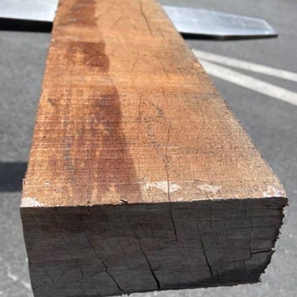 Traverse paysagère en Azobé - Bois exotique - 150x70 mm - Long. 2,50 m