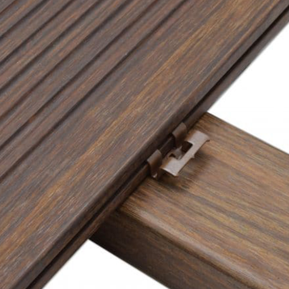 Lame de terrasse réversible en bambou brun foncé L. 1,85 m - 137x20 mm