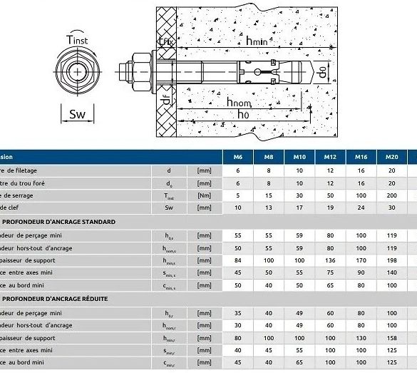 100 Goujons d'ancrage Ø8x75 mm haute performance R-XPT - RAWL