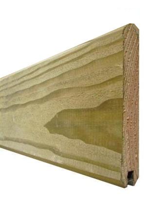 Lame de finition clôture 1,95 m en pin traité Cl.3 VERT 