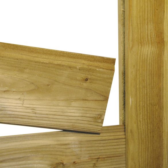 Lame de finition clôture 1,95 m en pin traité Cl.3 VERT 