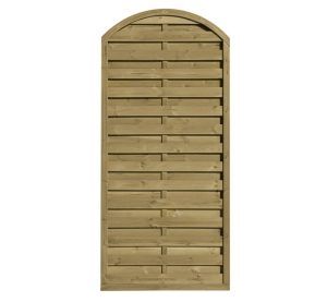 Écran bois bombé à lames alternées 90x180/160 cm en pin traité Classe 4 - DEBARGE