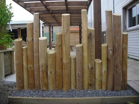 Kit 1 ml clôture rondins bois déco