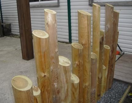 Kit 1 ml clôture rondins bois déco