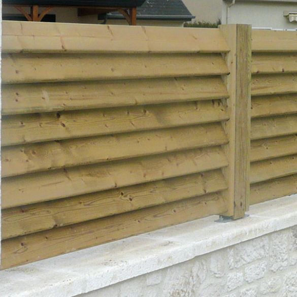 Lame de clôture bois persienne 1940x118x21 mm