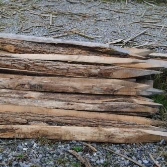 Pieu d'acacia fendu 250 cm Ø 100 mm