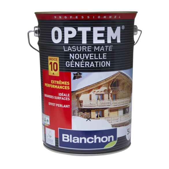Lasure mate OPTEM - Performances extrêmes - Chêne moyen 5L - BLANCHON