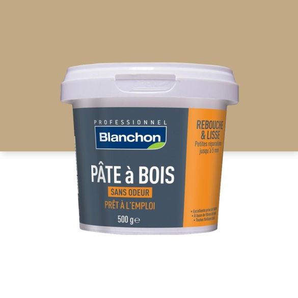 Pâte à bois PIN 500g pour fissures fines - BLANCHON