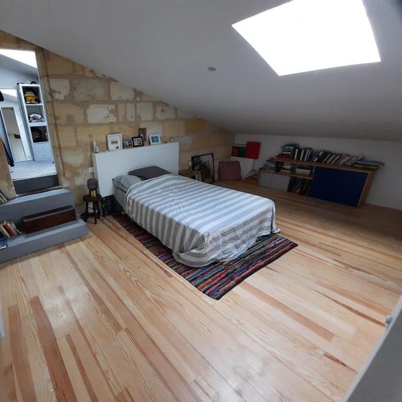 Parquet bois massif à clouer 200x20 cm - Pin des Landes - Choix Sans Noeud