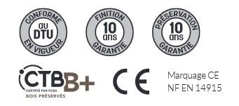 Bardage bois 4,45 m 19x122 mm Extra blanc ONTARIO Silverwood