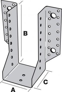 Sabot ailes extérieures 70x135 mm SAE340 Ép. 2mm - Simpson Strong-Tie