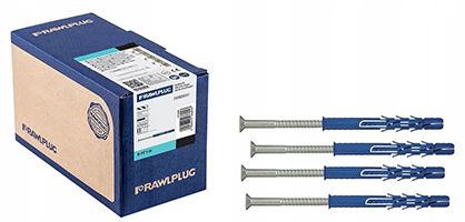 25 Chevilles à frapper 10x160 mm pour matériaux creux - Nylon tête fraisée - RAWL