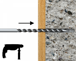 25 Chevilles à frapper 10x160 mm pour matériaux creux - Nylon tête fraisée - RAWL