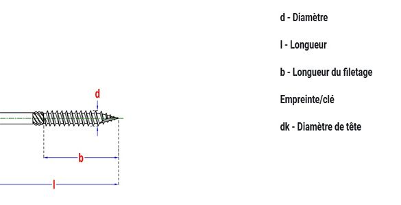200 Vis construction bois Ø 5x80 mm Torx 25 - Tête fraisée - Filetage partiel