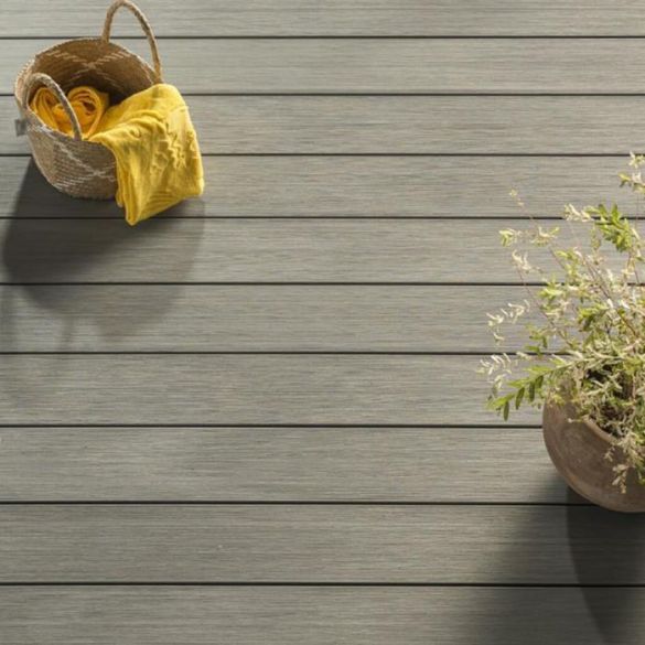 Lame composite Atmosphère brossée - 23x138x4000 mm - Gris Ushuaia SILVADEC