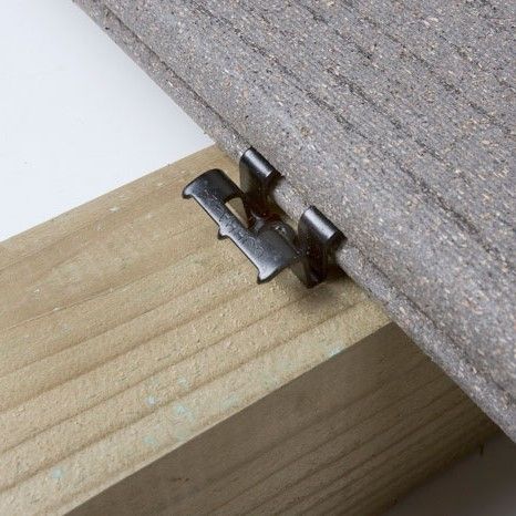 Clips invisibles Cobra pour terrasse bois composite - Sachet 90pcs + vis inox 4x30mm