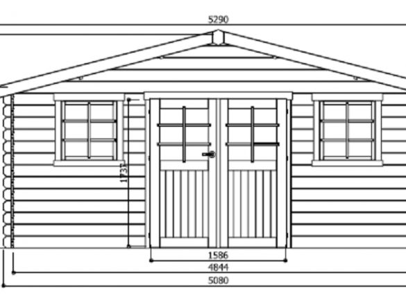 Abri de jardin 28 mm DOUAI 508 x 298 cm - 15,14 m² - S8309