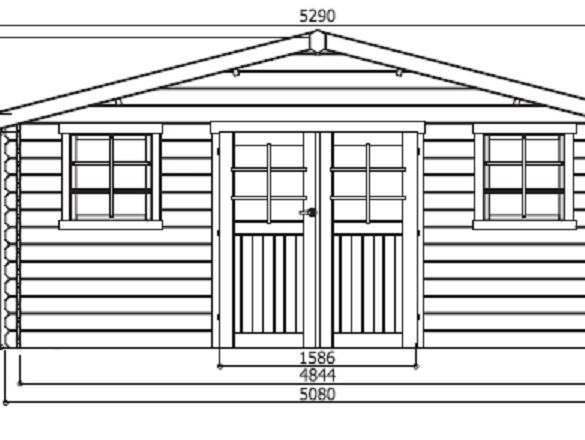 Chalet traité 28mm ZURICH 508x388 cm - 19,71m²