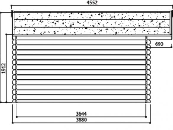 Chalet traité 28mm ZURICH 508x388 cm - 19,71m²