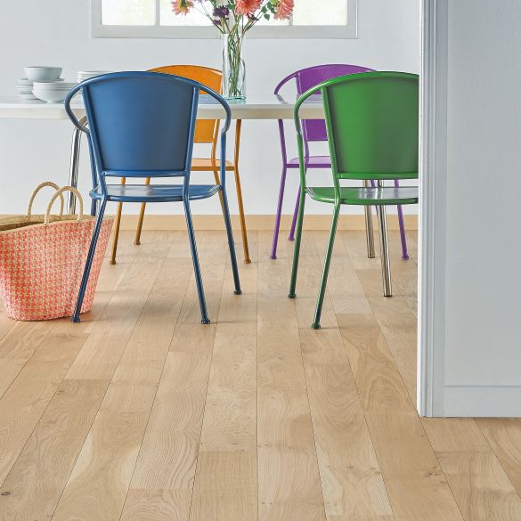 Parquet contrecollé chêne brossé Bois Flotté 1208x139x12 mm PANAGET