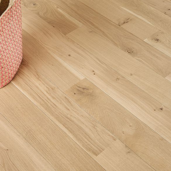 Parquet contrecollé chêne brossé Bois Flotté 1208x139x12 mm PANAGET