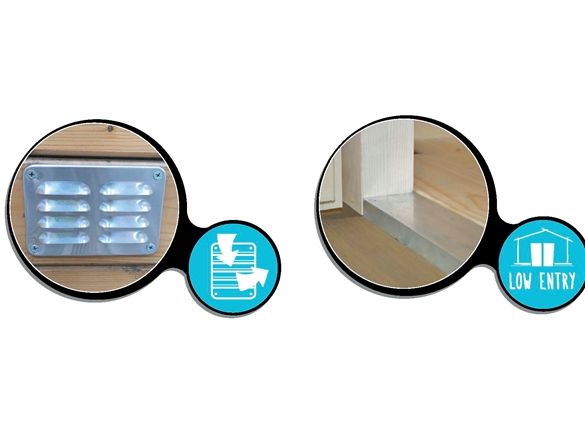 Abri avec pergola ARHUS 7,96m² - 3296 + 3263 x 2416 cm