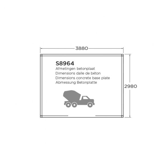 Chalet bois 34mm SALZBURG 388 x 298 cm 11,56m² - S8964