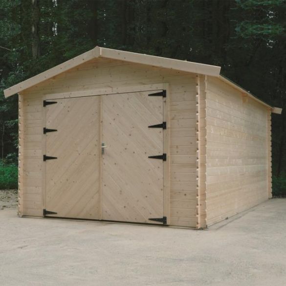 Garage bois 28 mm Traditional 18,19 m² - 358x508 cm