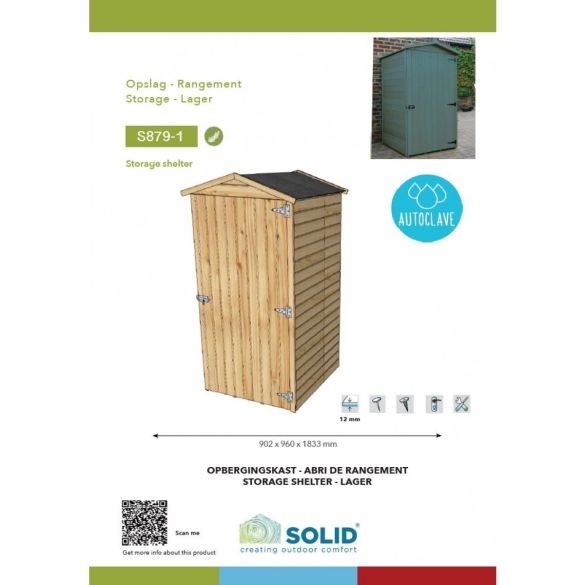 Armoire de rangement autoclave 96 x 90 cm - 0,87 m²