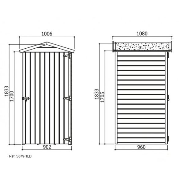 Armoire de rangement autoclave 96 x 90 cm - 0,87 m²