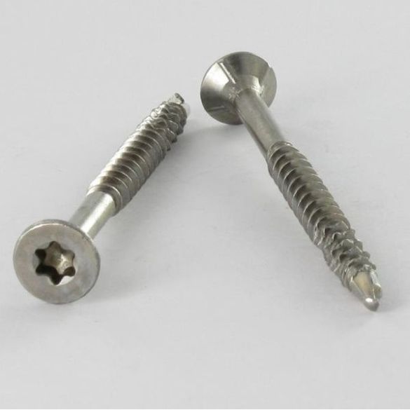 Vis autoforeuse 5x60 mm A2 inox Tête fraiseuse Torx25 - Boîte de 200 vis