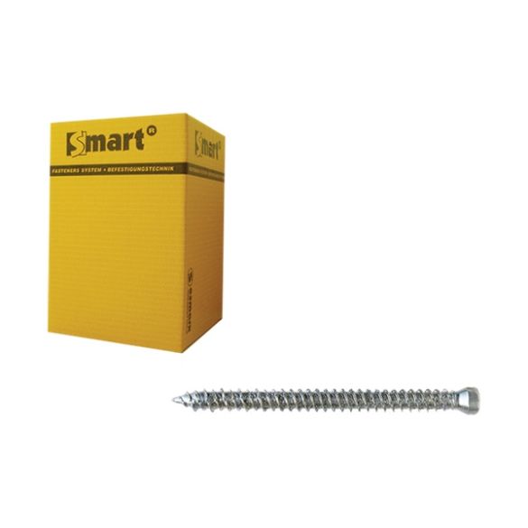 Vis béton Ø7,50 x 102 mm en acier zingué Torx30 SMART - Boîte de 100