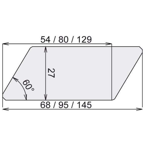 Bardage claire voie biaisé 3600x65x27 mm marron