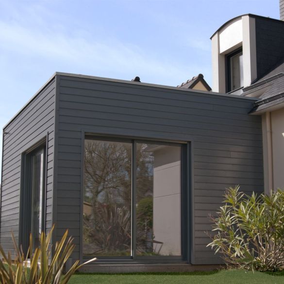 Bardage Extra Line gris anthracite 4150x125x20 mm Silverwood