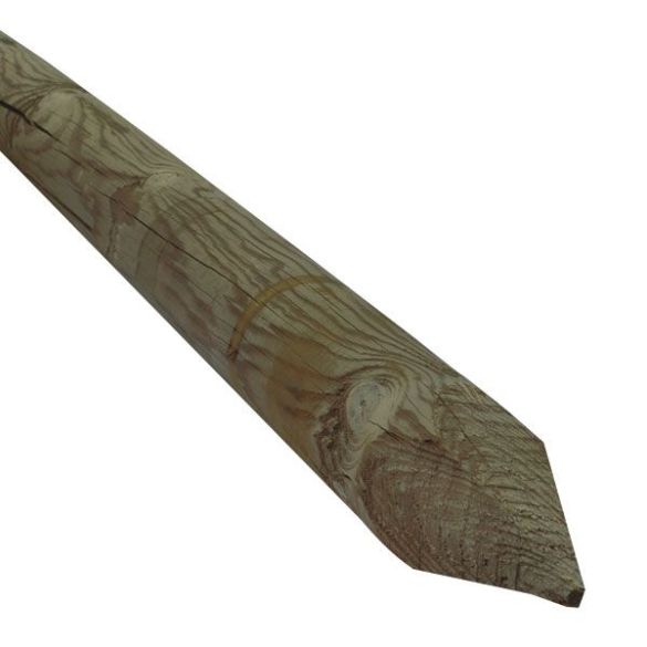 Piquet bois autoclave 6x250 cm en pin traité Classe 4 vert