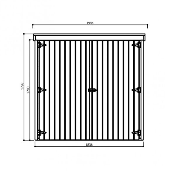 Abri de rangement toit plat 183 x 90 cm autoclave