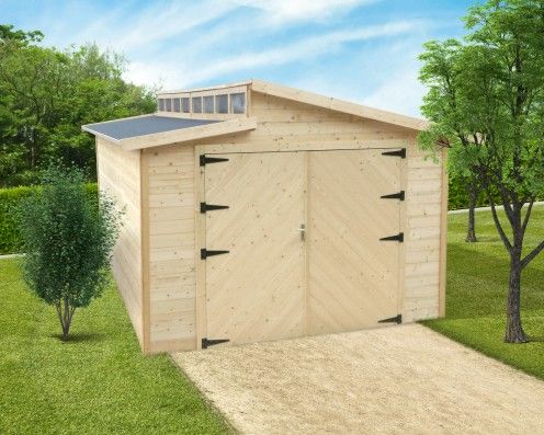 Garage bois 28 mm Torino 20,88 m² 570x360 cm