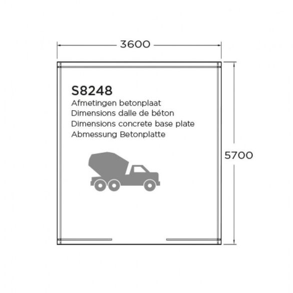 Garage bois 28 mm Torino 20,88 m² 570x360 cm