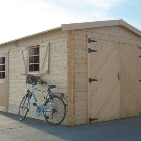 Garage bois 40 mm Traditional 19,26 m² 358x538 cm