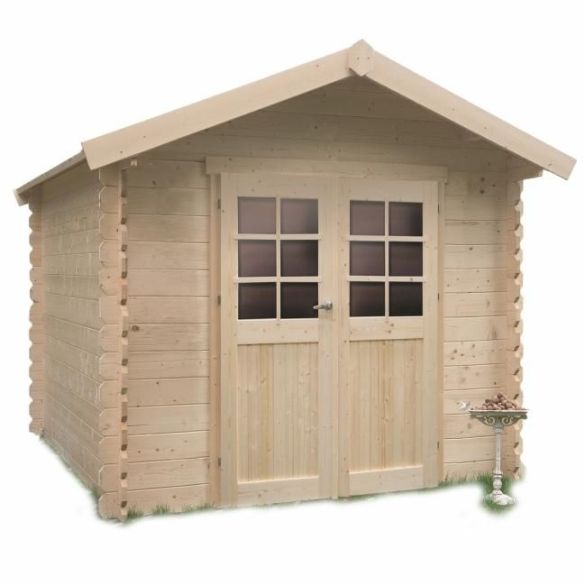 Abri de jardin en bois brut NIMES 238 x 238 cm - 5,66 m² - S8311 SOLID