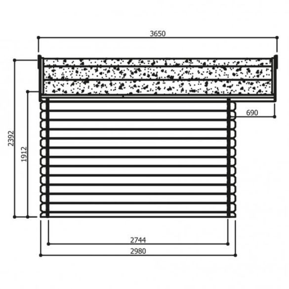 Abri jardin traité NIORT 418 x 298 cm - 12,46m² - S8308