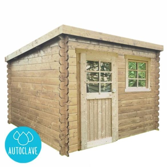Abri bois autoclave NEVERS 238 x 238cm - 5,66m²