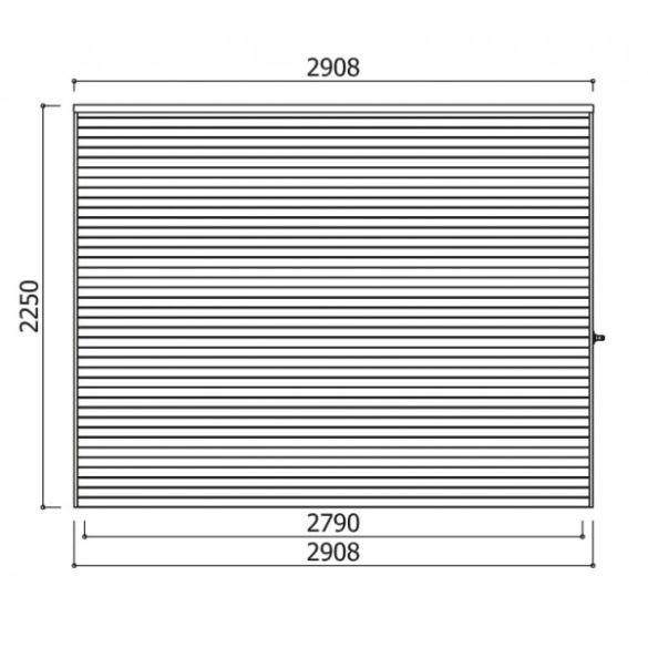 Abri de jardin en bois traité BARI 19 mm – 8,69 m² avec toit plat