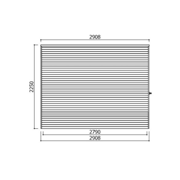 Abri jardin traité 19 mm TARENTO 2988 + 2929 x 2908 mm – avec pergola