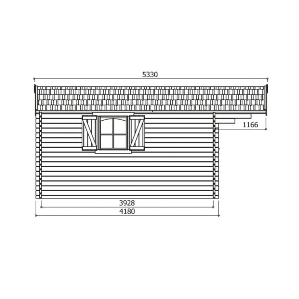 Chalet de jardin en bois 40 mm CHAMONIX 19,98 m²