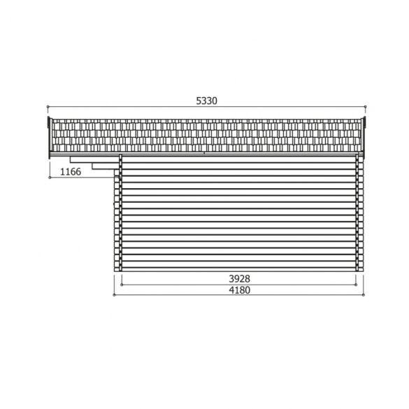 Chalet de jardin en bois 40 mm CHAMONIX 19,98 m²