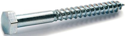 Vis bois Tirefond tête hexagonale 10x160 mm DIN 571 acier zingué - Boite de 25