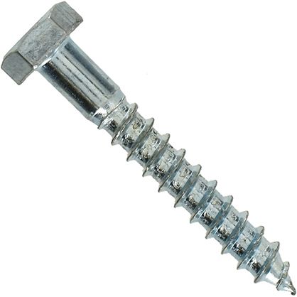 Vis bois Tirefond tête hexagonale 10x180 mm DIN 571 acier zingué - Boîte de 25