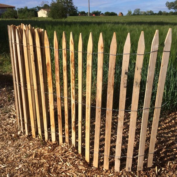 Ganivelle châtaignier scié H. 1,20 m Long. 5 ml - Écartement 4/5 cm