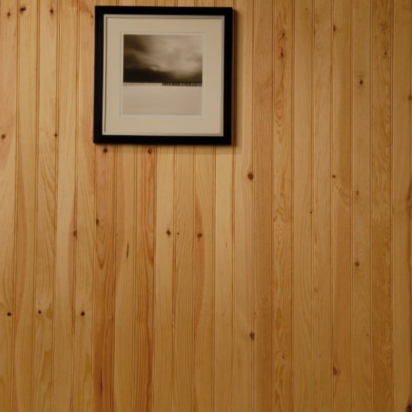 Lambris pin Sélection Petit Noeud profil mouchette 70x10 mm L. 2,00 m